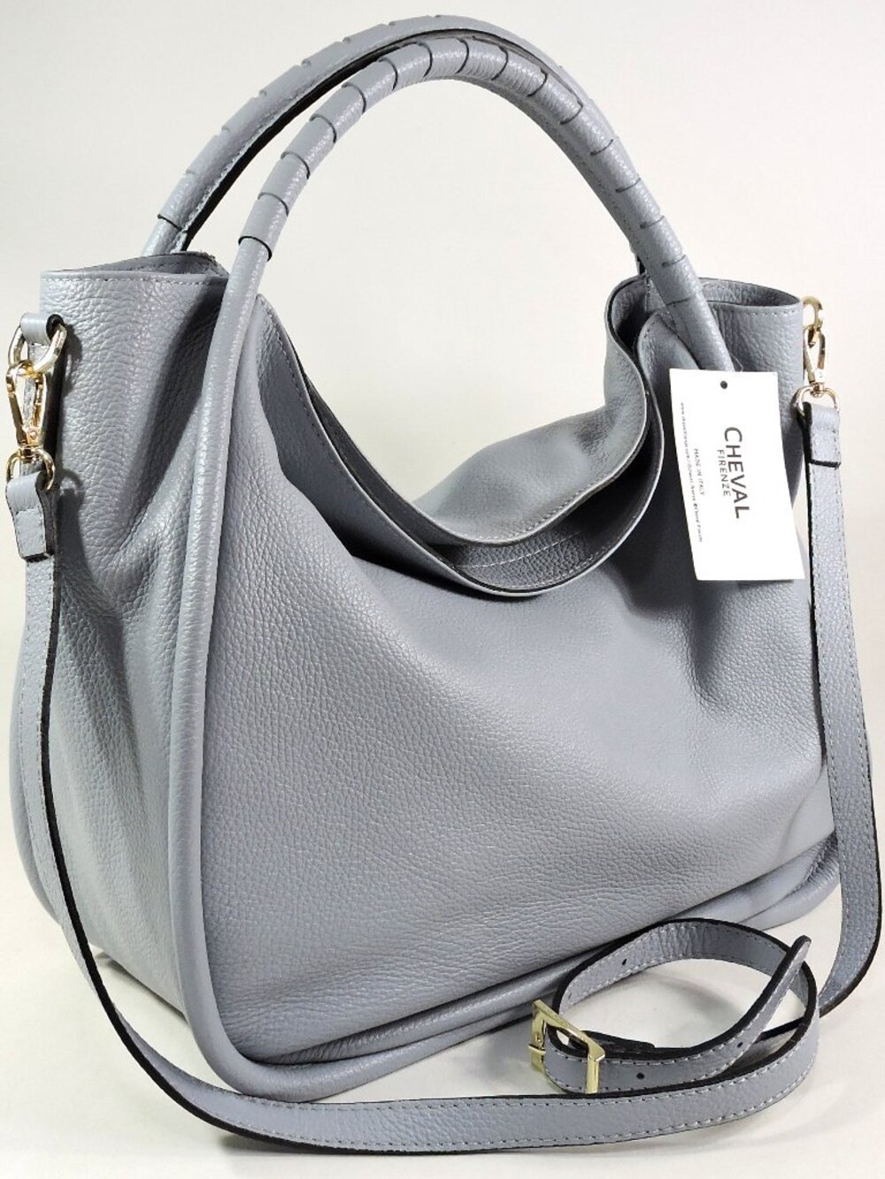 CHEVAL FIRENZE 🇮🇹 WOMEN'S BLUE SOFT LEATHER FASHION HANDBAG